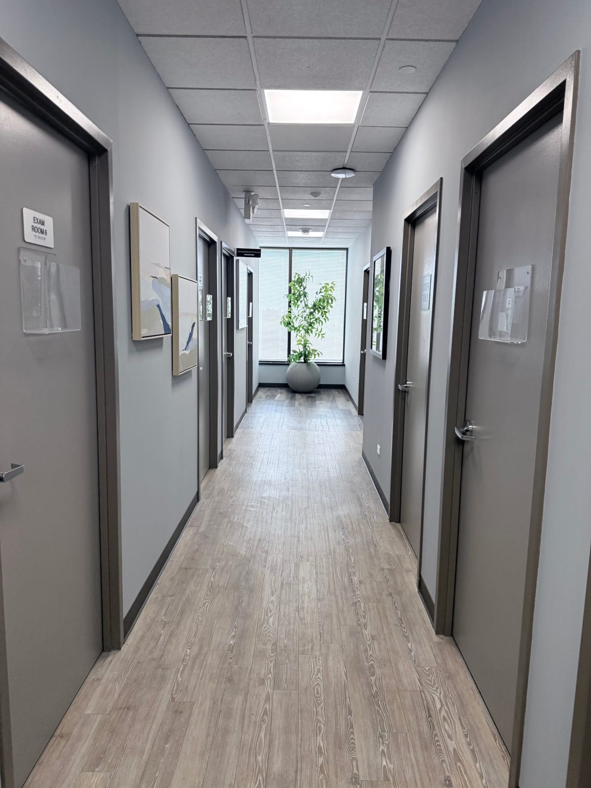 Interior hallway at Orchard Medical Group